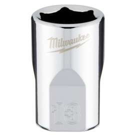 Milwaukee 45-34-9083 Socket, 13 mm Socket, 3/8 in Drive, 6-Point, Chrome Vanadium Steel, Chrome
