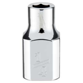 Milwaukee 45-34-9060 Socket, 1/4 in Socket, 3/8 in Drive, 6-Point, Chrome Vanadium Steel, Chrome