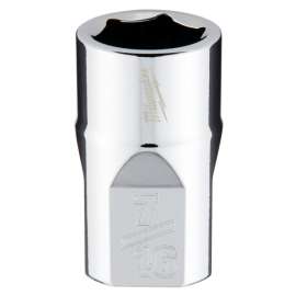 Milwaukee 45-34-9063 Socket, 7/16 in Socket, 3/8 in Drive, 6-Point, Chrome Vanadium Steel, Chrome