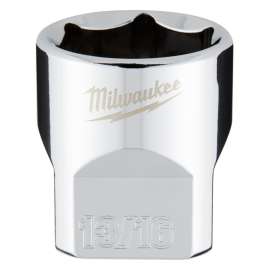 Milwaukee 45-34-9069 Socket, 13/16 in Socket, 3/8 in Drive, 6-Point, Chrome Vanadium Steel, Chrome