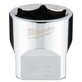 Milwaukee 45-34-9070 Socket, 7/8 in Socket, 3/8 in Drive, 6-Point, Chrome Vanadium Steel, Chrome