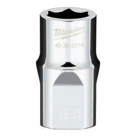 Milwaukee 45-34-9114 Socket, 13 mm Socket, 1/2 in Drive, 6-Point, Chrome Vanadium Steel, Chrome