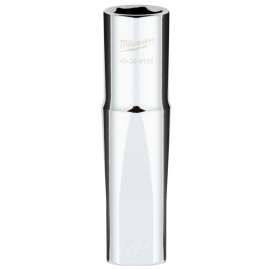 Milwaukee 45-34-9138 Socket, 14 mm Socket, 1/2 in Drive, 6-Point, Chrome Vanadium Steel, Chrome