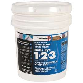 ZINSSER Bulls Eye 1-2-3 Series Z02010 Primer Sealer, Stain, White