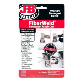 J-B WELD FiberWeld 38236 Fiberglass Repair Cast, 36 in L, 2 in W, Black