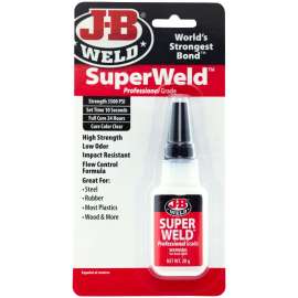 J-B WELD SuperWeld 33120H Instant Adhesive, Liquid, Clear, 20 g