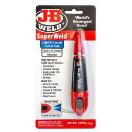 J-B WELD SuperWeld 33301 Instant Adhesive, Liquid, Clear, 5 g