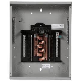 Siemens PN PN1224B1100C Assembled Load Center, 100 A, 12-Space, 24-Circuit, Main Breaker, Plug-On Neutral, Gray