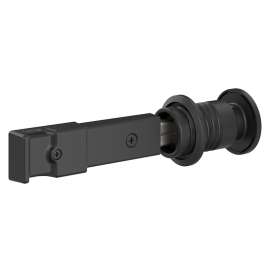 National Hardware N700-150 Barn Door Lock, Privacy Lock, Steel/Zinc, Matte Black, 1-3/8 to 1 3/4 in Thick Door