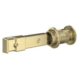 National Hardware N700-152 Barn Door Lock, Privacy Lock, Steel/Zinc, Brushed Gold, 1-3/8 to 1 3/4 in Thick Door