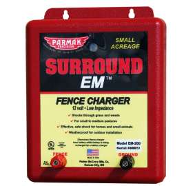 Parmak Surround EM EM-200 Electric Fence Charger, 1 to 2 J Output Energy, 12 V