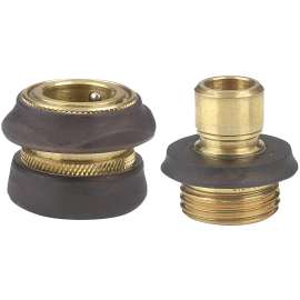 Gilmour 09QC Quick Connector Female x Male, Female x Male, Brass
