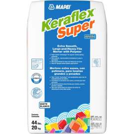 MAPEI Keraflex Super Series 1200220 Tile Mortar, White, Powder, 44 lb Bag