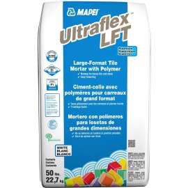 MAPEI Ultraflex LFT Series 1135000021 Tile Mortar, White, Powder, 50 lb Bag