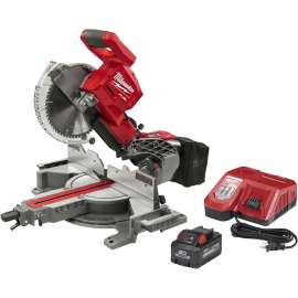 Milwaukee M18 FUEL 2734-21 Dual Bevel Sliding Compound Miter Saw, Battery, 10 in Dia Blade, 4000 rpm Speed
