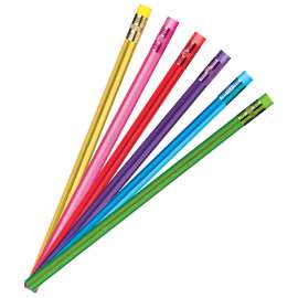 Metallic Glow Pencils, Assorted Colors, 12 Count