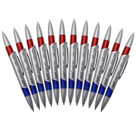 Swirl Desk Pens Red/Blue 12 Per Pk, 2 pks