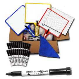 Customizable Whiteboards with Clear Dry Erase Sleeves