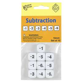 Subtraction Dice, Set of 10
