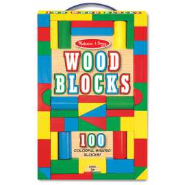 Painted Wood Blocks Set, 100 Piece