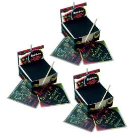 Scratch Art Box of Rainbow Mini Notes, 3 Boxes