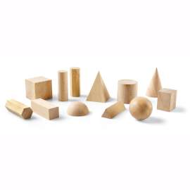 Wooden Geometric Solids, 12/pkg