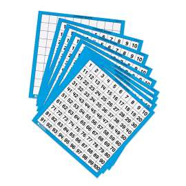 Laminated Hundred Boards, 10/pkg
