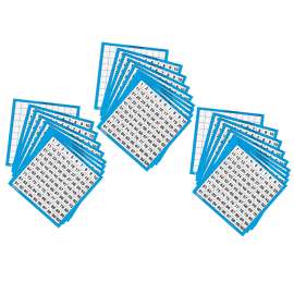 Laminated Hundred Boards, 10 Per Set, 3 Sets
