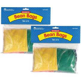 Rainbow Bean Bags, 6 Per Pack, 2 Packs