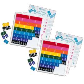 Rainbow Fraction Tiles, 51 Per Set, 2 Sets