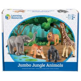 Jumbo Jungle Animals, 5/pkg