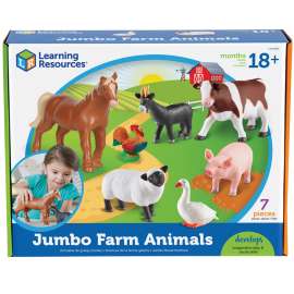 Jumbo Farm Animals, 7/pkg