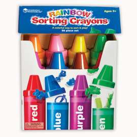 Rainbow Sorting Crayons, 56 pcs