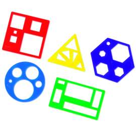 Primary Shapes Templates, 5/pkg