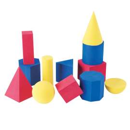 Soft Foam Geometric Shapes Set, 12/pkg