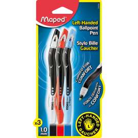 Visiopen Ball-Point For Lefties - 3pk