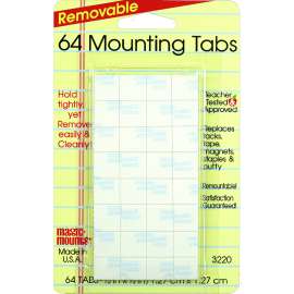 Magic Mounts Mounting Tabs, 1/2" x 1/2", Pack of 64
