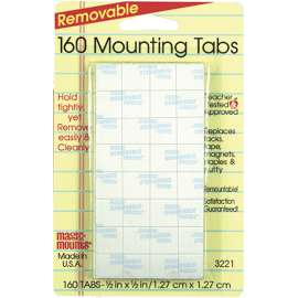 Removable Tabs, 1/2" x 1/2", 160/pkg