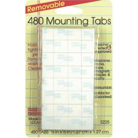 Removable Tabs, 1/2" x 1/2", 480/pkg