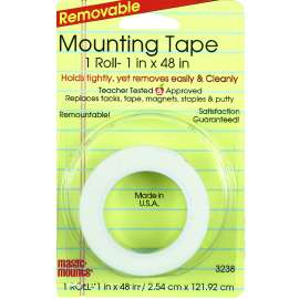 Remarkably Removable Magic Mounting tape, tabs, and chart mounts, 1" x 48"