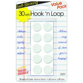 Hook 'n Loop, 5/8" Dots, 30 sets