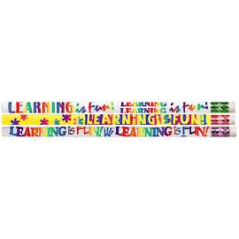 Learning Is Fun Motivational Pencils, 12/pkg