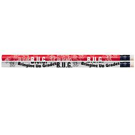 B.U.G. (Bringing Up Grades) Motivational Pencils, 12/pkg