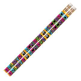 Believe Achieve Succeed Motivational Pencils, 12/pkg