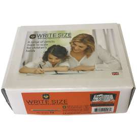 Write Size Pencils, 4 3/4"L (Ages 6-10), 72 count box