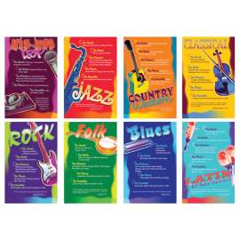 Music Genres Bulletin Board Set, 2 Sets