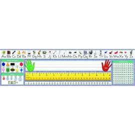 Primary Desk Plates, Traditional Manuscript, 19" x 5", 36 Per Pack, 3 Packs