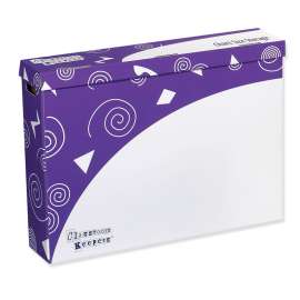 Classroom Keepers Chart Size Storage Box, Purple & White, 23"H x 30.75"W x 6.5"D