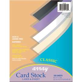 Card Stock, Classic Colors, 100 Sheets Per Pack, 2 Packs