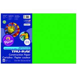 Construction Paper, Festive Green, 12" x 18", 50 Sheets Per Pack, 5 Packs